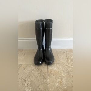 Columbia black rubber rain boots